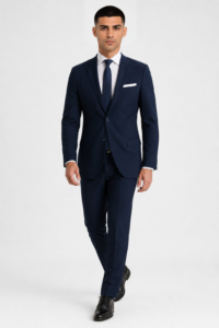 Navy Suit on a model, alternate view 2