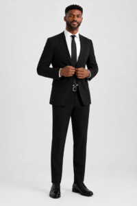 Black Suit on a model, alternate view 3