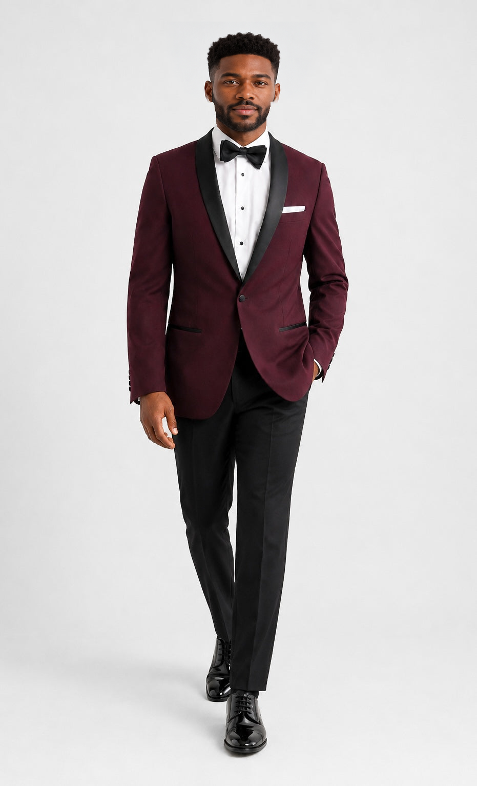 ntr-f18-p03-43cb65ca211d | National Tuxedo Rentals Wine London Tuxedo on a model, alternate view 1