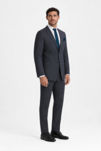 Steel Gray Suit on a model, alternate view 1