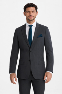 Steel Gray Suit on a model, alternate view 3