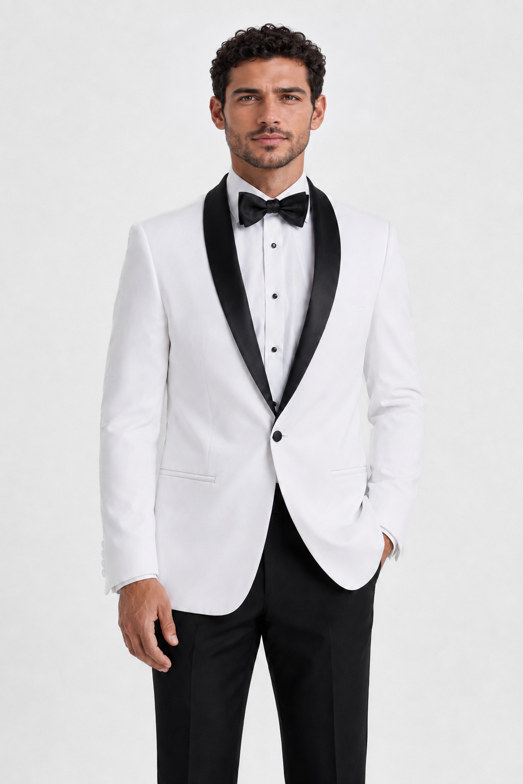 ntr-f25-p04-faf9251bed0b | National Tuxedo Rentals White London Tuxedo on a model, alternate view 3