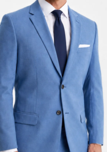 Marine Blue Suit on a model, alternate view 1