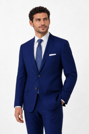 Model wearing the Cobalt Blue Suit
