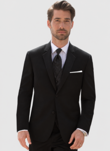 Black Desire Tuxedo Jacket on a light grey background