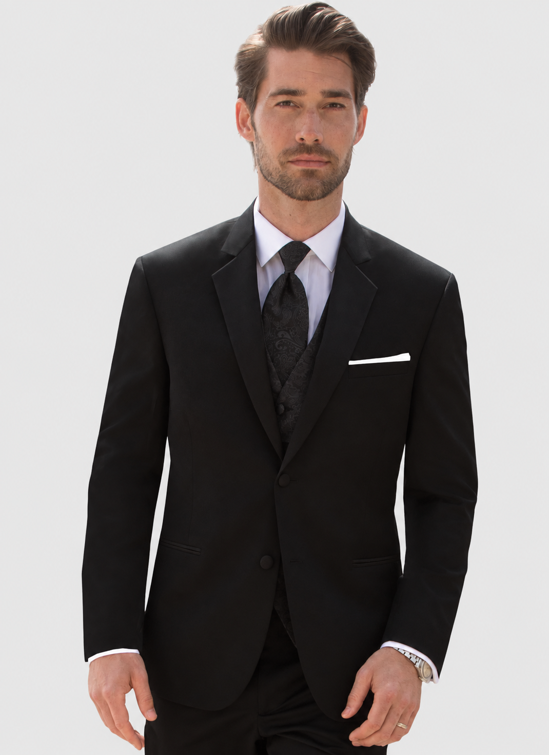Black Desire Tuxedo Jacket on a light grey background