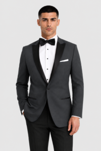Steel Gray Venice Tuxedo Rental on a light grey background